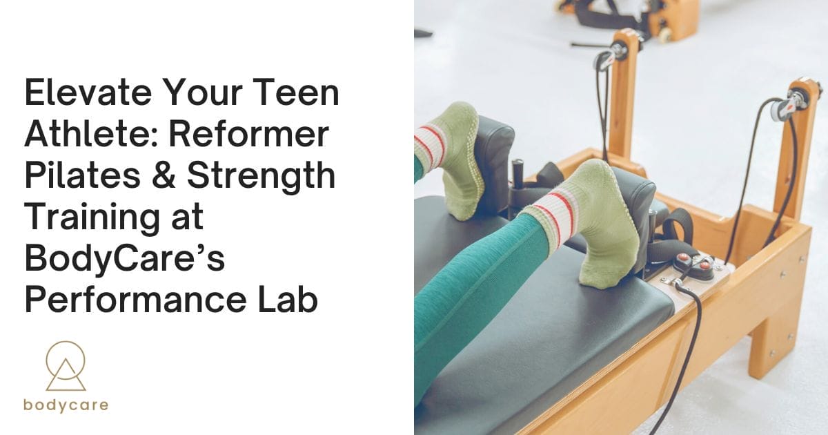 Teen athlete using reformer machine at BodyCare’s Performance Lab